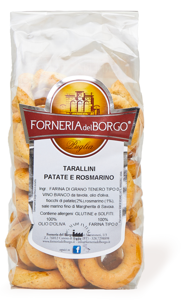 Taralli Patate e rosmarino 400gr